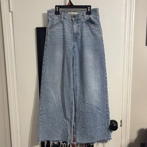 Stylish Light Blue Wide-Leg Jeans